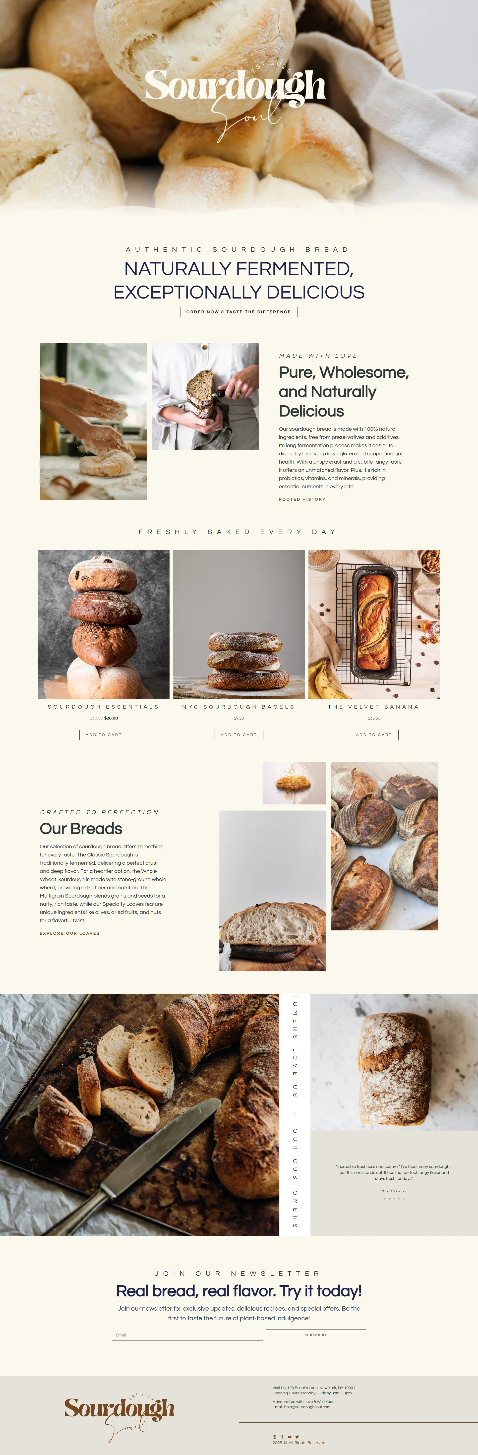 Artisan Bakery project — The complete storefront