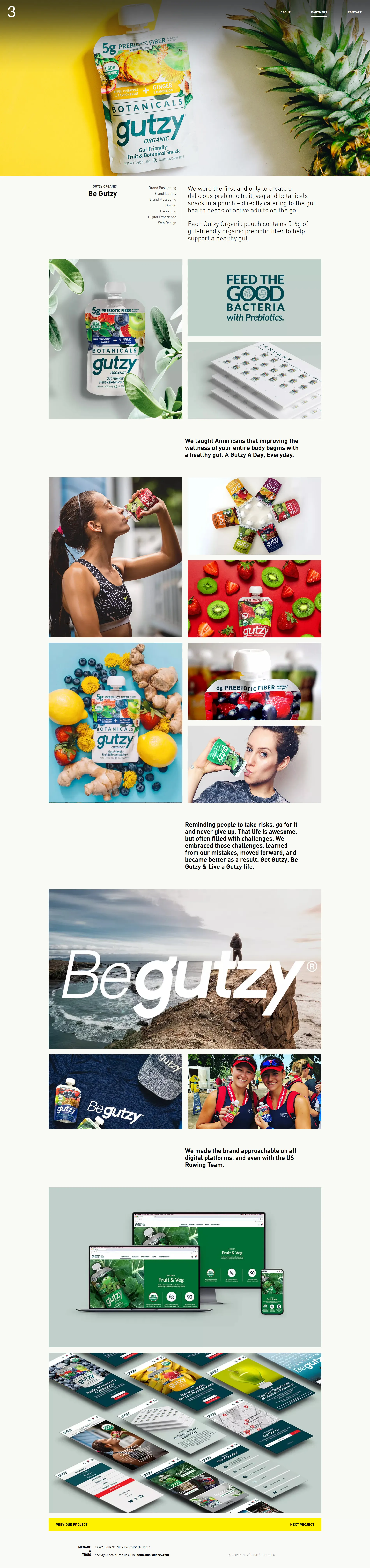 Creative Agency project — Gutzy from strategy to digital