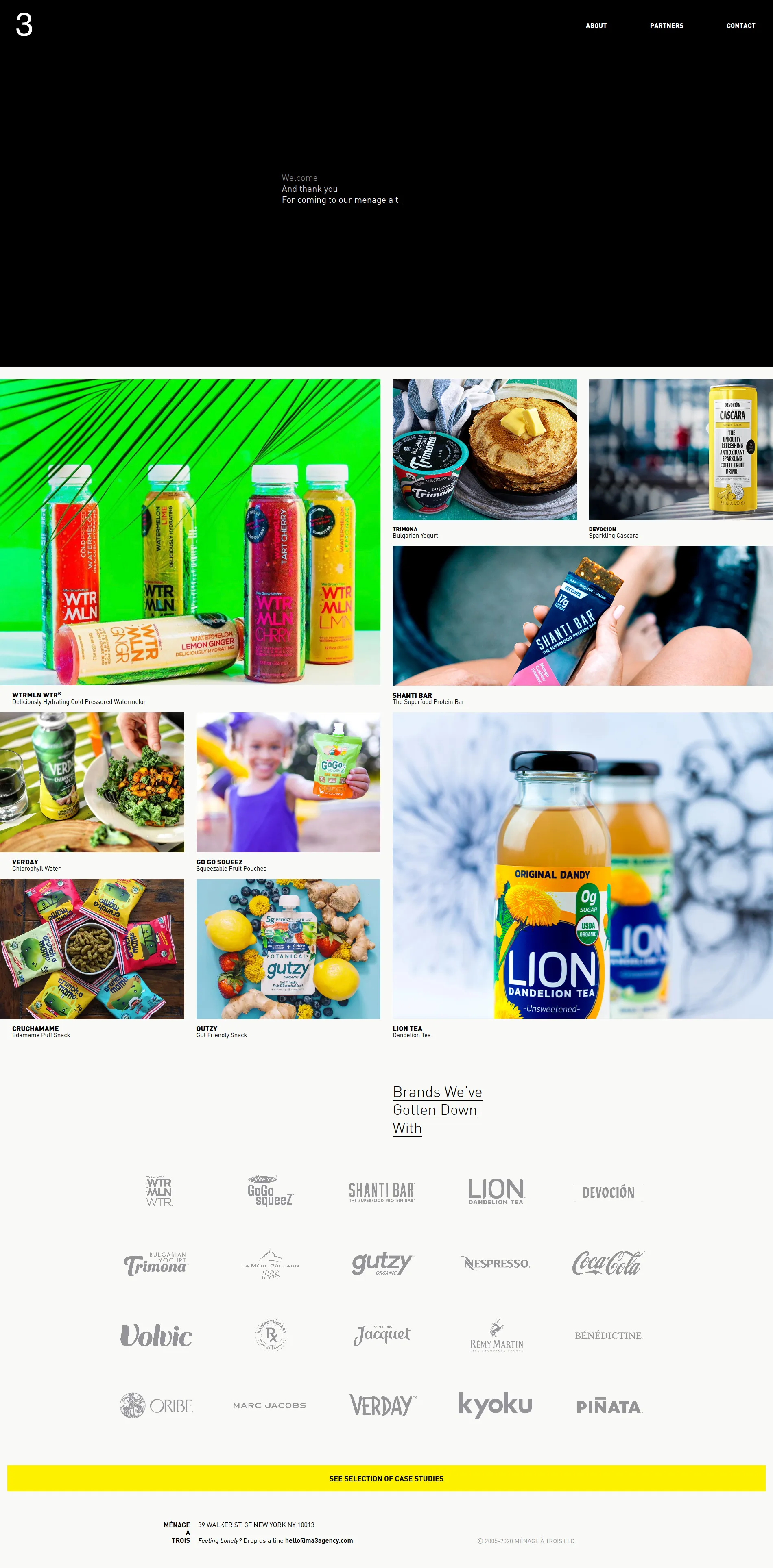 Creative Agency project — The work leads the introduction