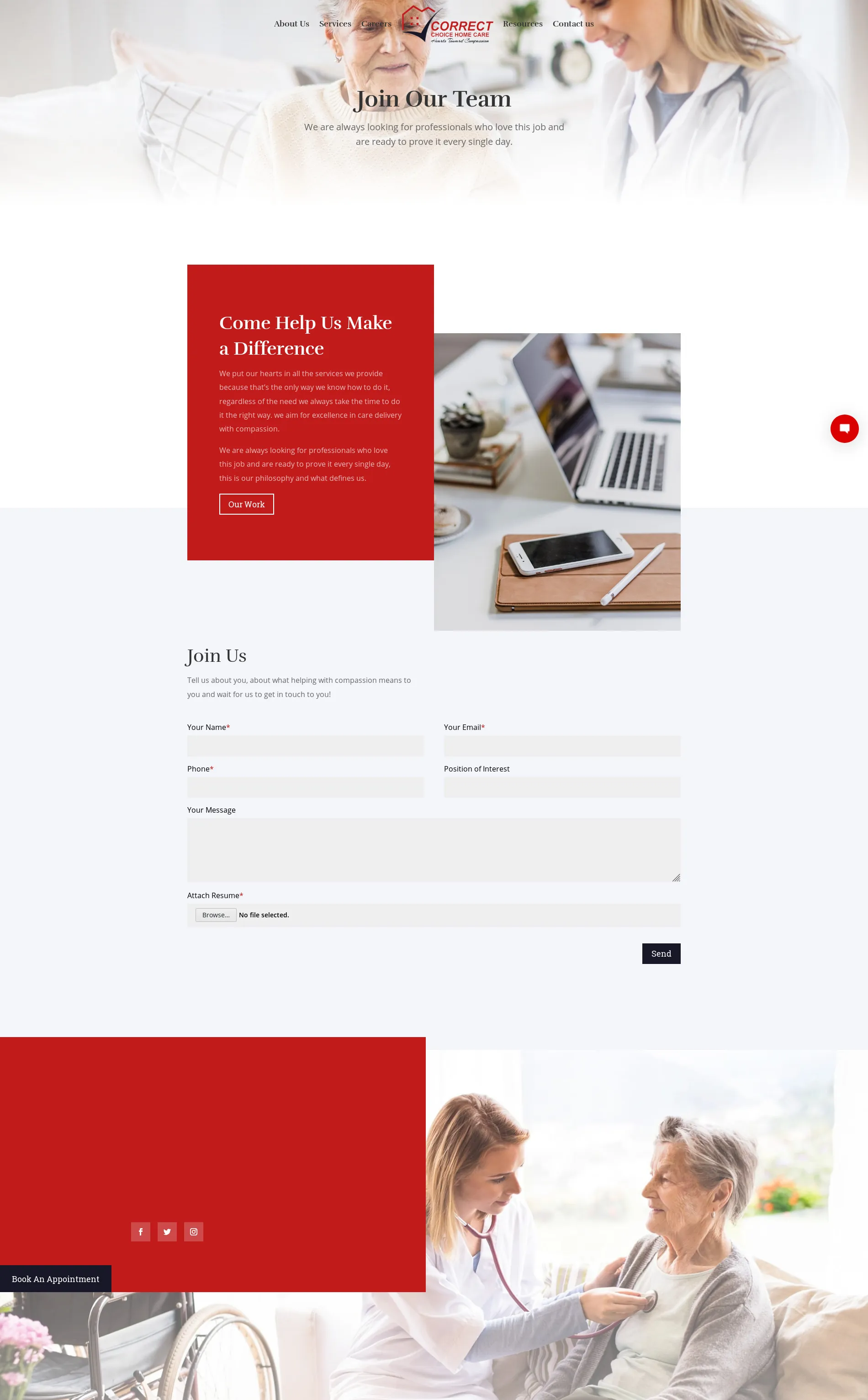 Home Care Website project — Recruitment with a human tone